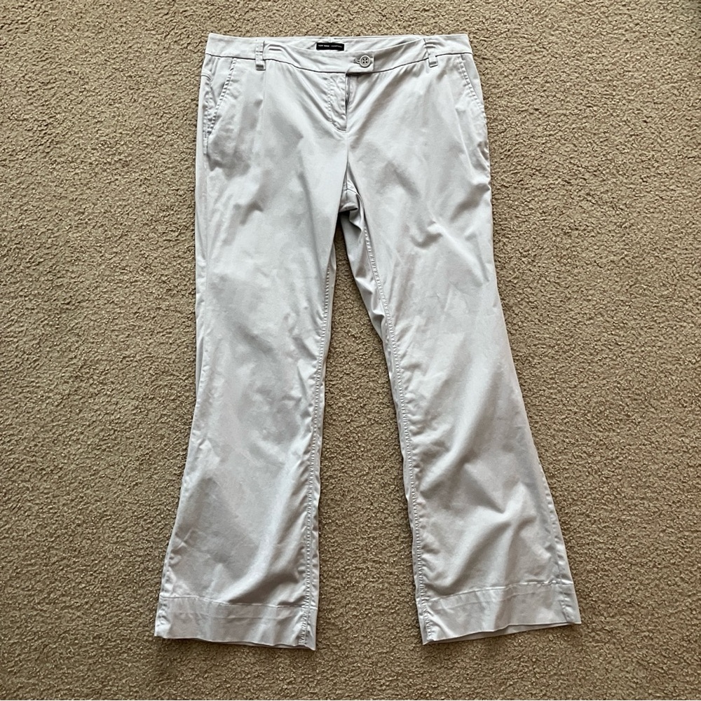 New York & Company Light Gray Flare Trousers